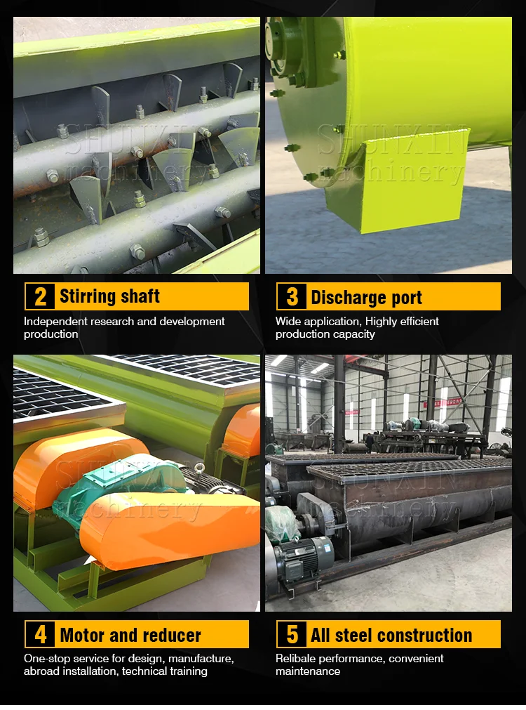 Смеситель для смешивания порошковых удобрений/разбивания/двойной вал