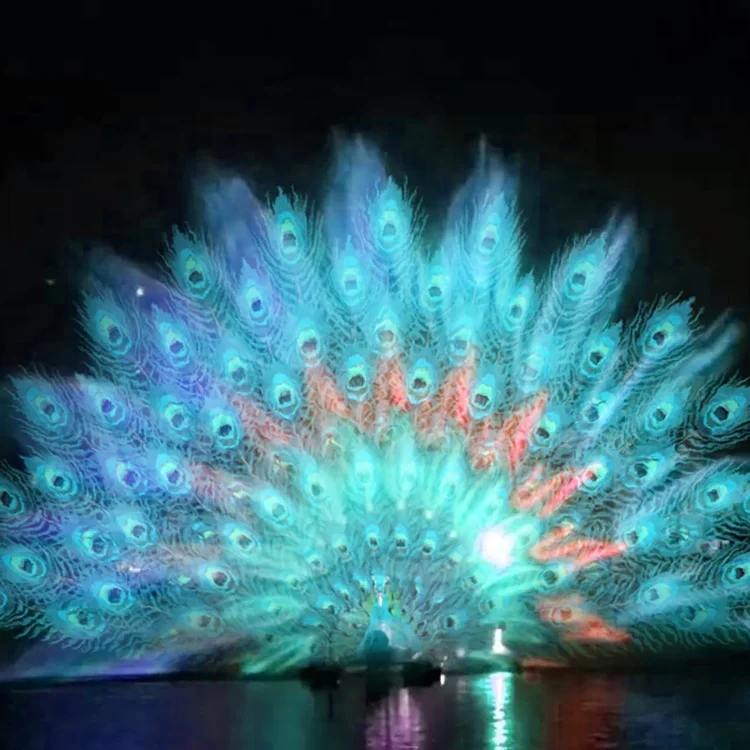 Outdoor Using Graphic Water Curtain Movie 3D Hologram Water Screen Fountain for Projection
