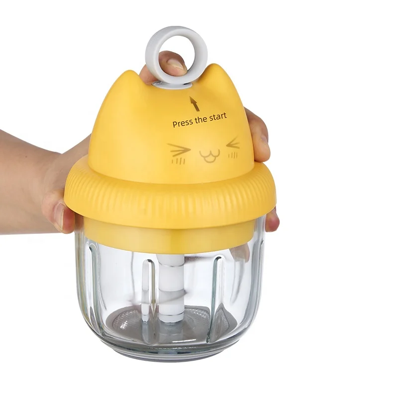 Rechargeable 250ml Portable Mini Electric Sausage Vegetable Food Crusher Mixer Garlic Meat Grinder Machine