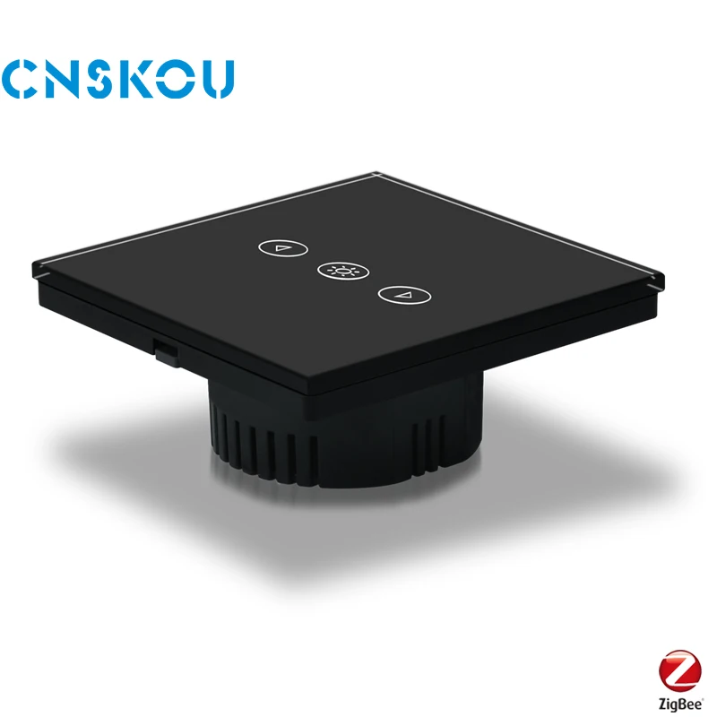 EU/UK Standard Voice Control FCC Crystal Panel Tuya Wall Smart Dimmer Zigbee Switch