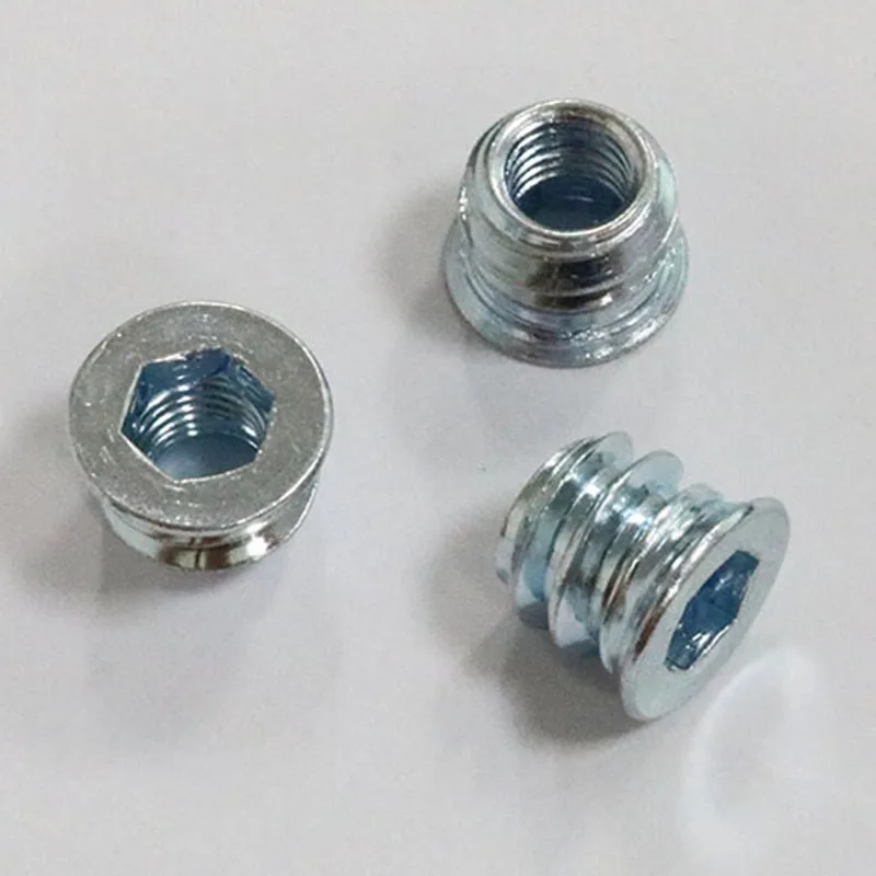 M4 M5 M6 M8 M10 Carbon Steel Zinc Plated Internal External Furniture Nut Hex Socket Threaded Wood Insert Nut
