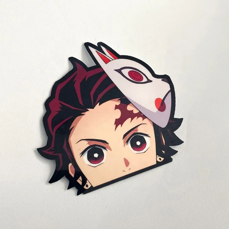 5 шт. MOQ водонепроницаемые УФ-стойкие пользовательские аниме Peeker наклейки для украшения автомобиля