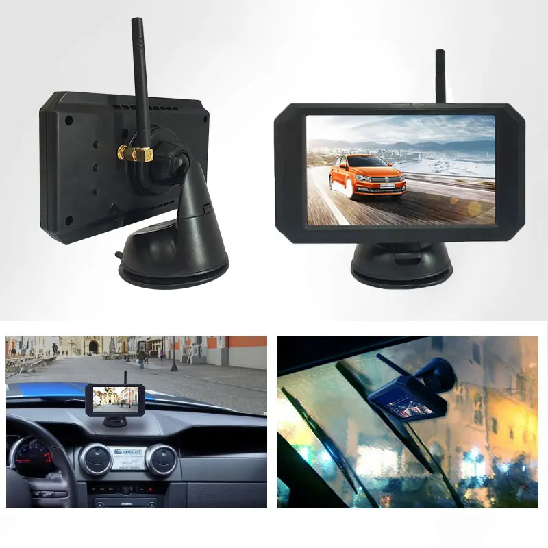 
2.4 Digital 5 inch Wireless Car Monitor TFT LCD Car Rear View Camera HD Monitor for Truck Camera for Bus RV Van Reverse Camera 