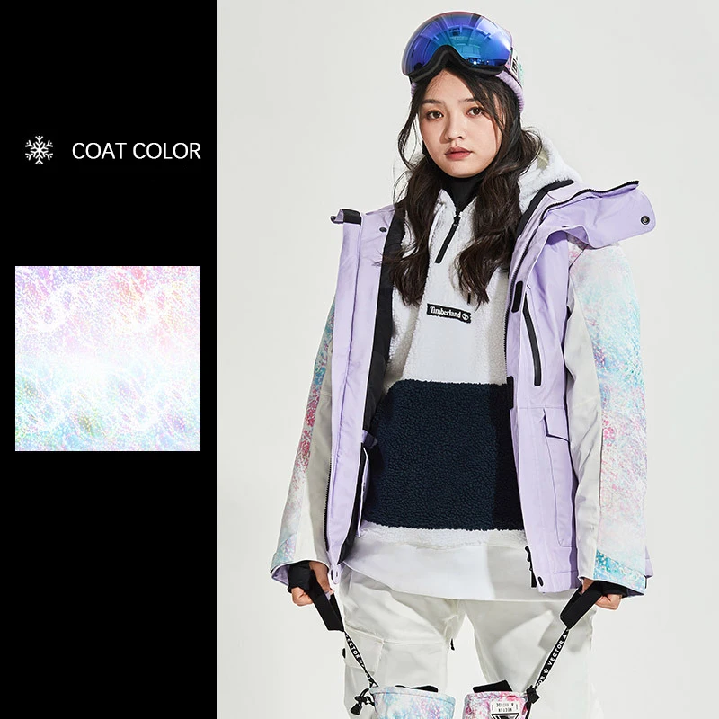 Custom Logo Winter Windproof Breathable Jacket Outdoor Sports Snowboard Wear Snow Suits Alpine Ski Fashions Snow Clothes Womens