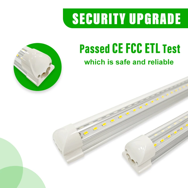 can connect max 4 of these 8ft led tubes V Shape Clear Cover Hight Output  Linkable Lights