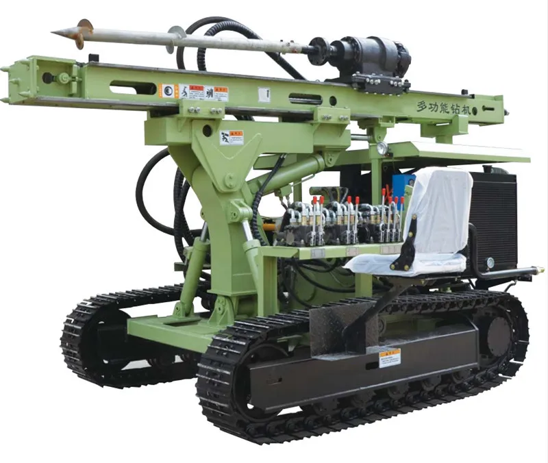 crawler mounted solar ground screw mounting pile driver for sale