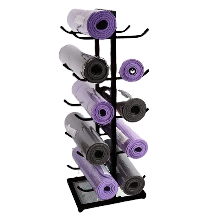Hot Sale Shop Retail Textile Fabrics Rolls Carpet Storage Display Rack Sports Equipment Yoga Mat Display Stand