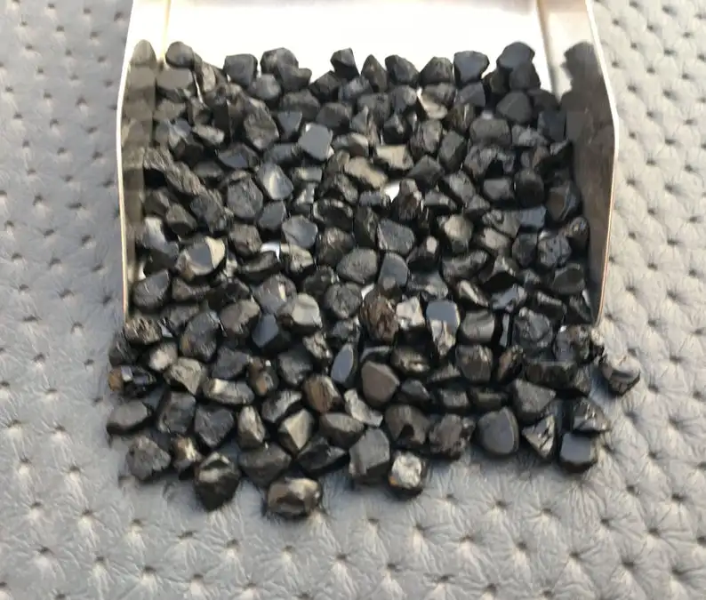 50 Pieces Natural Black Spinel Gemstone Untreated Rough Healing Crystal Loose Stone Handcut Raw Making Jewelry