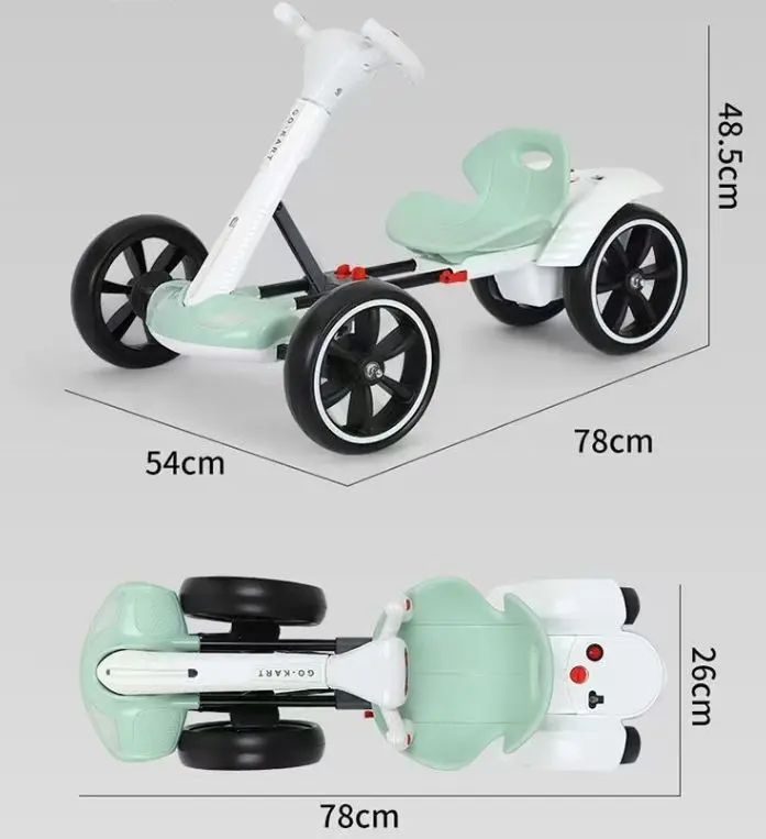 Children integrated frame electric go karting kid electric go kart