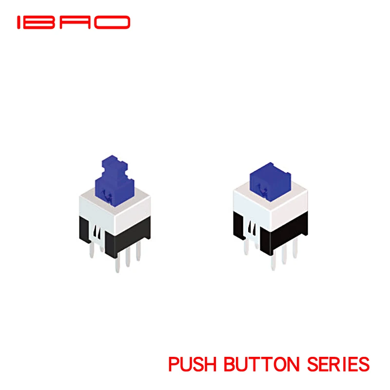 IBAO CNIBAO  5.8x5.8 7x7 8x8 8.5x8.5mm Self Locking / UNlock 3 Pin Push Tactile Power Micro Switch 6 Pin Button Switches