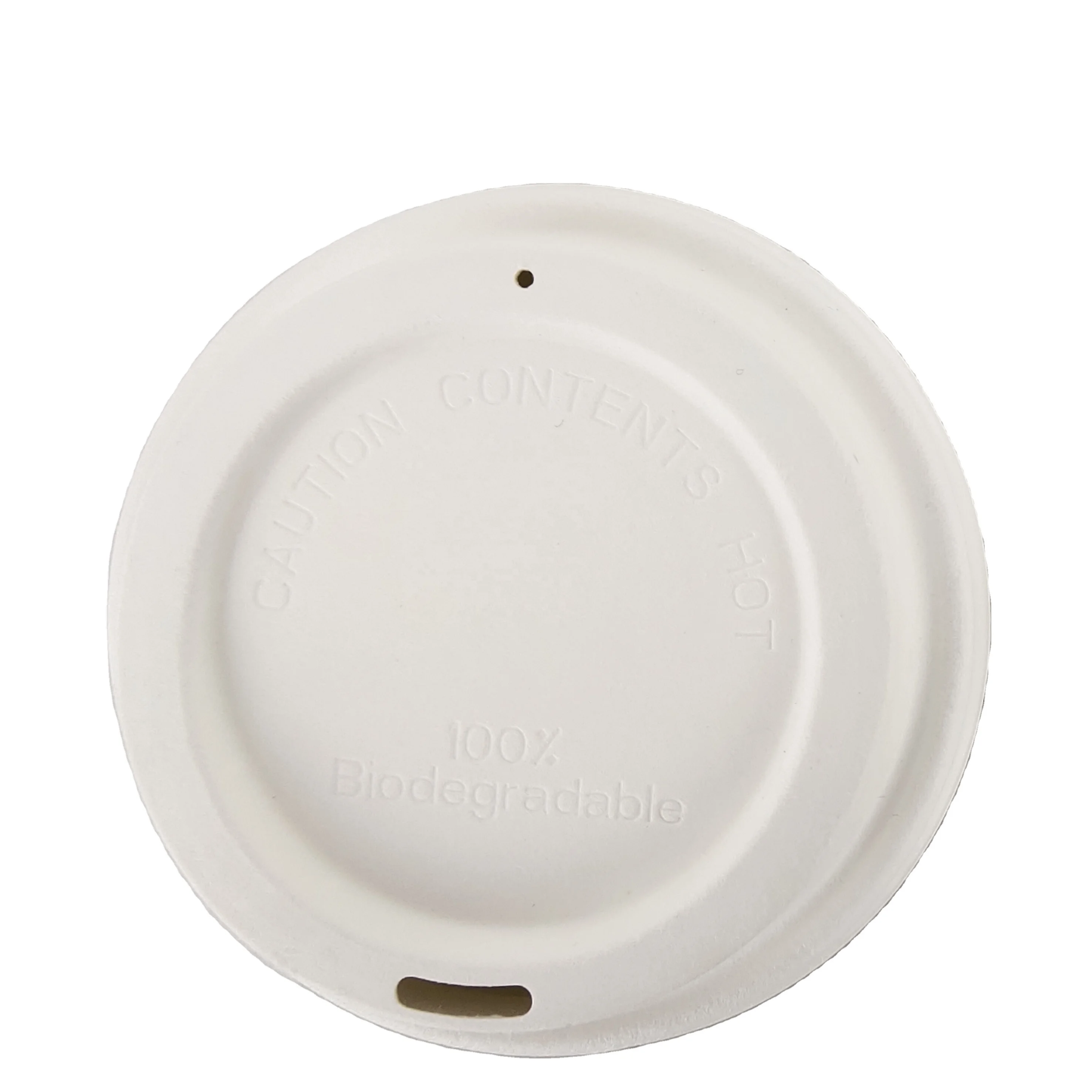 Disposable Compostable paper lid cover Biodegradable Sugarcane Paper Pulp hot coffee paper cup cover lid couvercle bekerdeksel