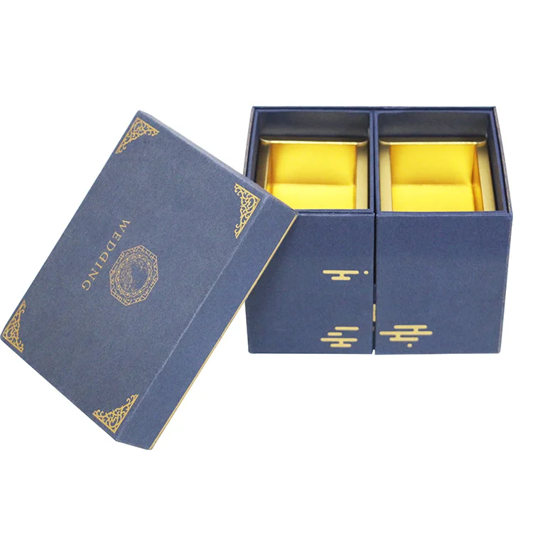 New Design Luxury Handmade Wedding Favour Lid and Base Cardboard Candy Packaging Gift Boxes for Anniversary Present
