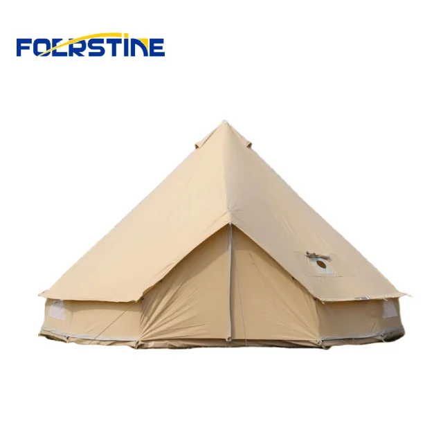 foerstine Luxury Glamping Teepee Yurt Tent 4M 5M Family Camping Outdoor Waterproof Bell Mongolian Tent Customizable