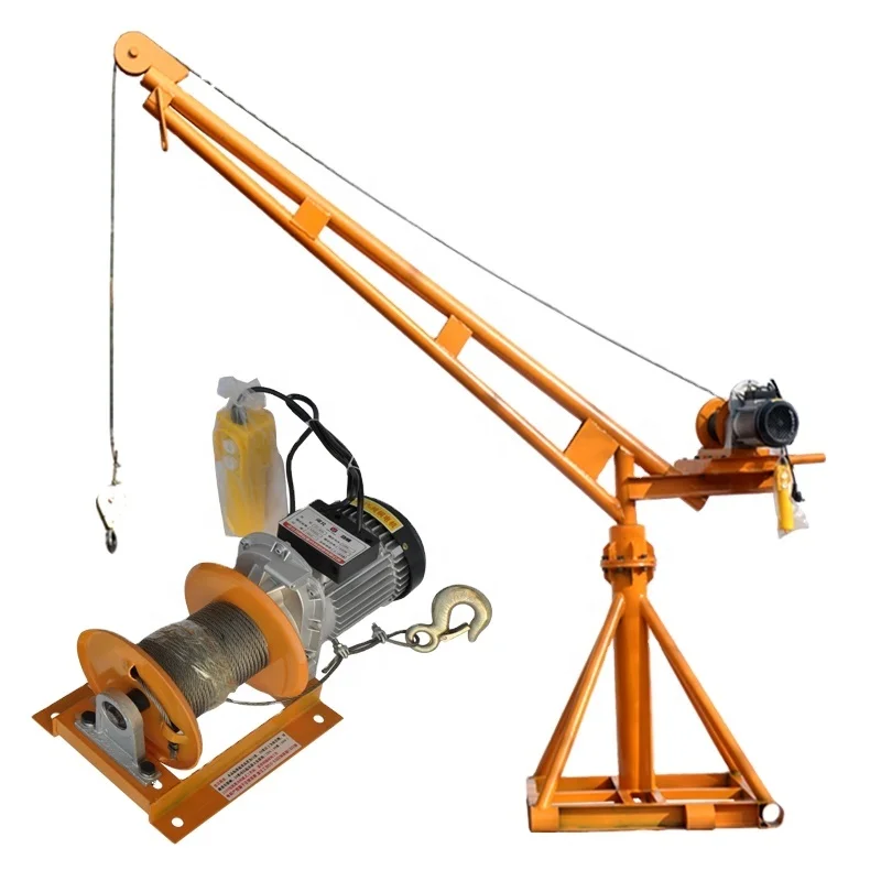 1 тонный Мини-магазин мобильных крана электрического подъемного крана JT-полный set-1000kg-60m-380v