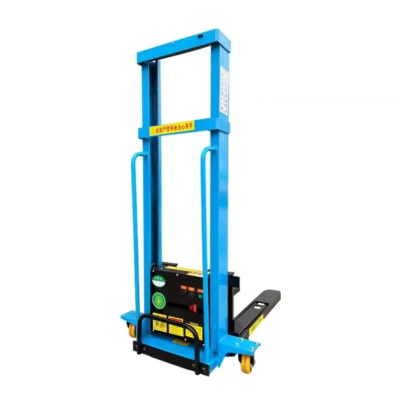 JX  500kg 700kg 1 ton Lithium Battery Semi Electric Full Electric Portable Forklift Self Loading Stacker