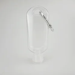 Заводская цена 30 мл 50 60 Карабин Крюк бутылки одноразовые дезинфицирующее средство для рук Бутылка вверх дном портативный PETG пластиковые