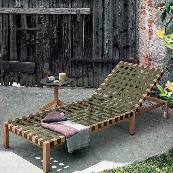 Factory high quality pools swimming outdoor rope sun lounger rope  beach sun bed