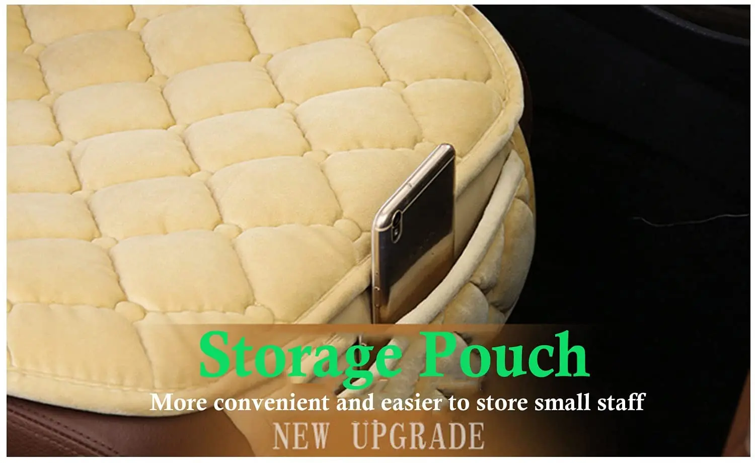 Anti-Slip Rubber Bottom With Storage Bag Premium Comfortable Memory Foam Driver Seat Back Cushion Car Seat Cushion