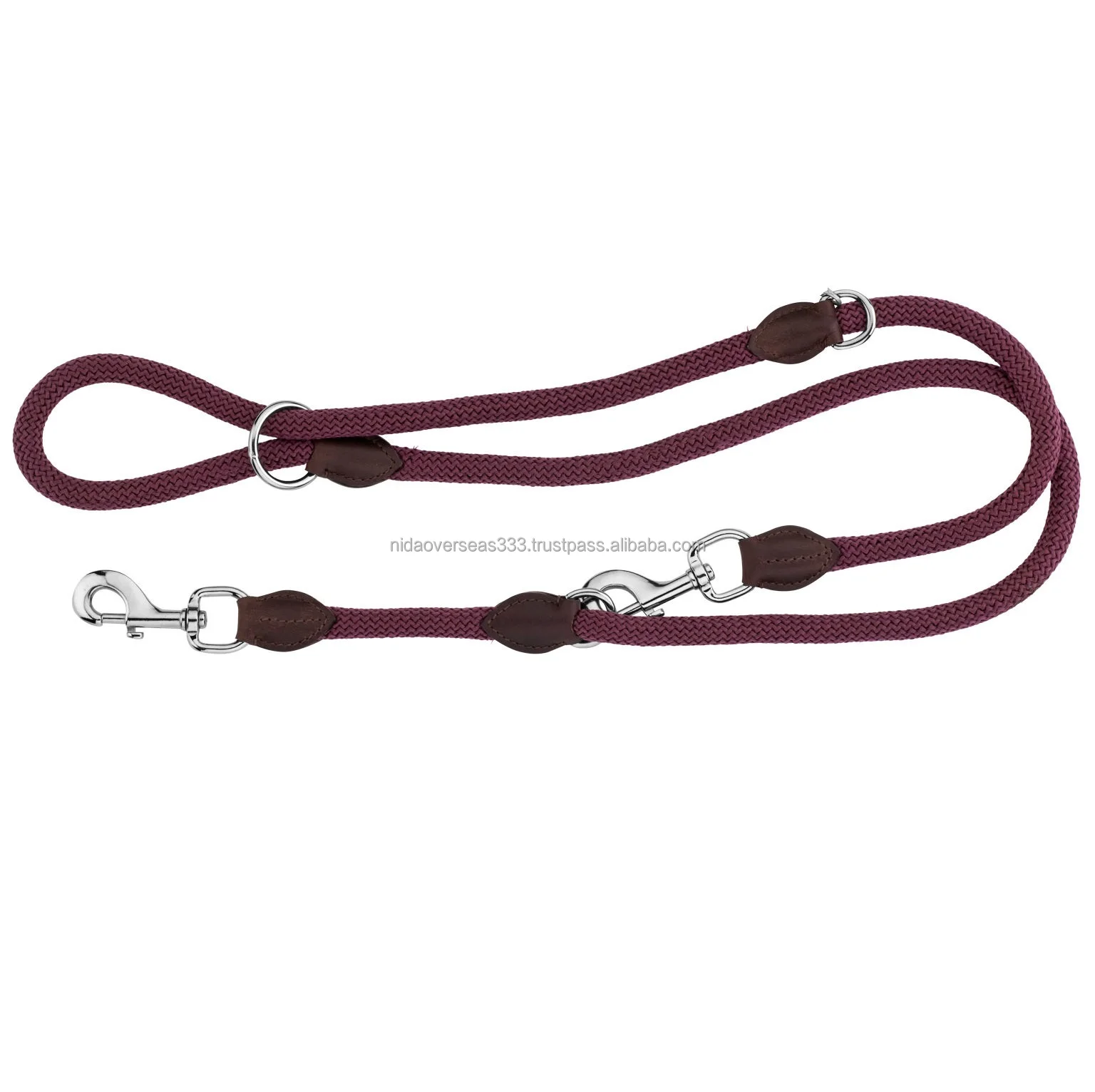 Dog Nylon Multifunction Double Clip Leash / lead - red Dog Lead Rope  dog accessories/Dog Collar