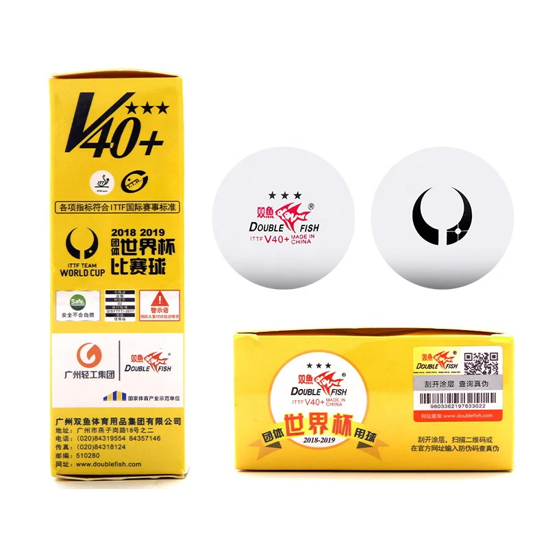 ITTF Approved ABS White V40+  Table tennis balls, 3 Stars International Tournament Official Ping Pong Balls
