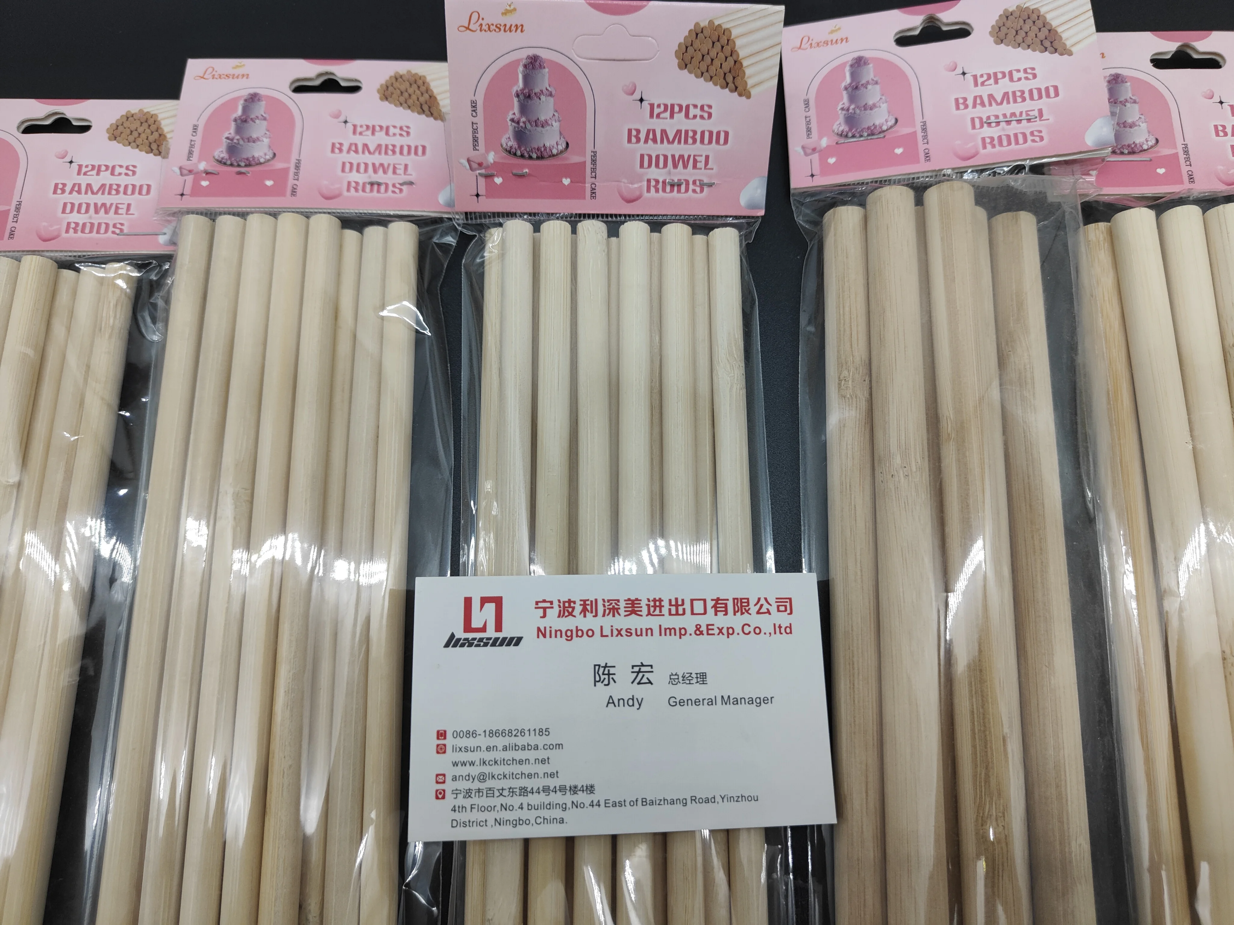 Lixsun DIY Decoration Wooden Bamboo Cake Dowels Rods for Tiered Cake Construction and Stacking Supporting Cake Decorating Tools