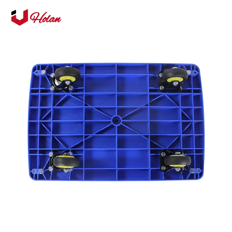 Uholan 150 кг 330lb 2 Уровня Тележку Dolly пластиковые планшетный тележки двойной слой перемещение склад пуш-ап ручная тележка