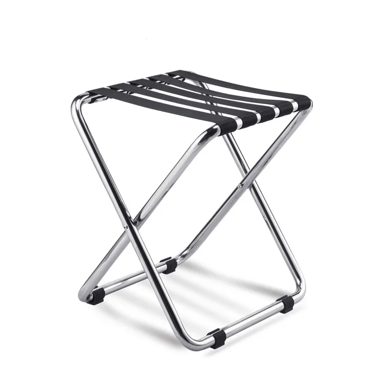 
Custom portable compact Hotel bedoom Folding silver baggage rack stand 