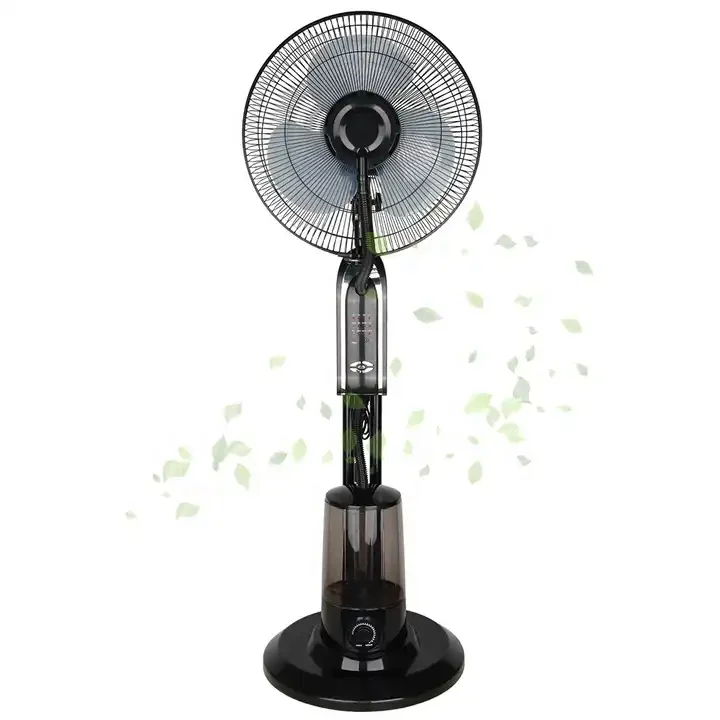 16 inch black outdoor fan remote Standing Air Conditioner Water Bottle Spray Mist Fan