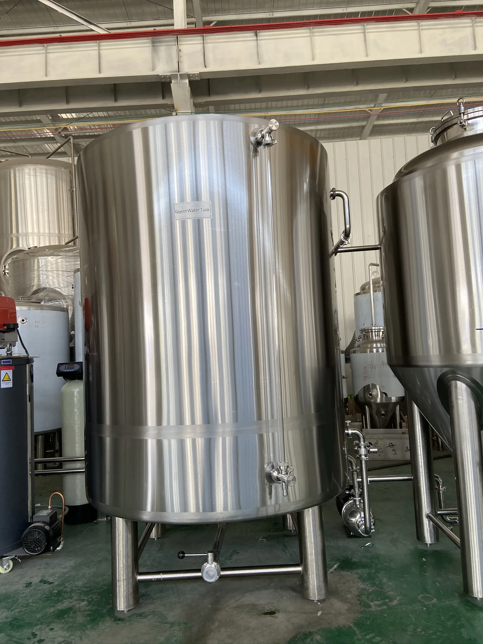 500L Stainless Steel 304 Glycol Water Tank Glycol cooling system for Beer Fermentation with chiller