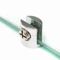 small swivel cabinet glass clamp/table glass clip/glass holder for shelf