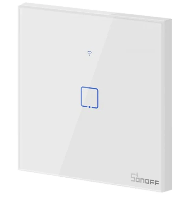Original SONOFF T1 UK 1Gang WiFi RF App Remote Control Wall Light Smart Switch Works with Voice Control