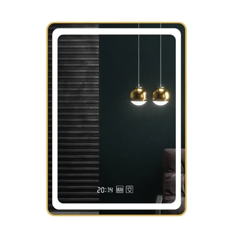 Modern style square Intelligent bathroom mirror LED backlight demist smart mirror wall mirror