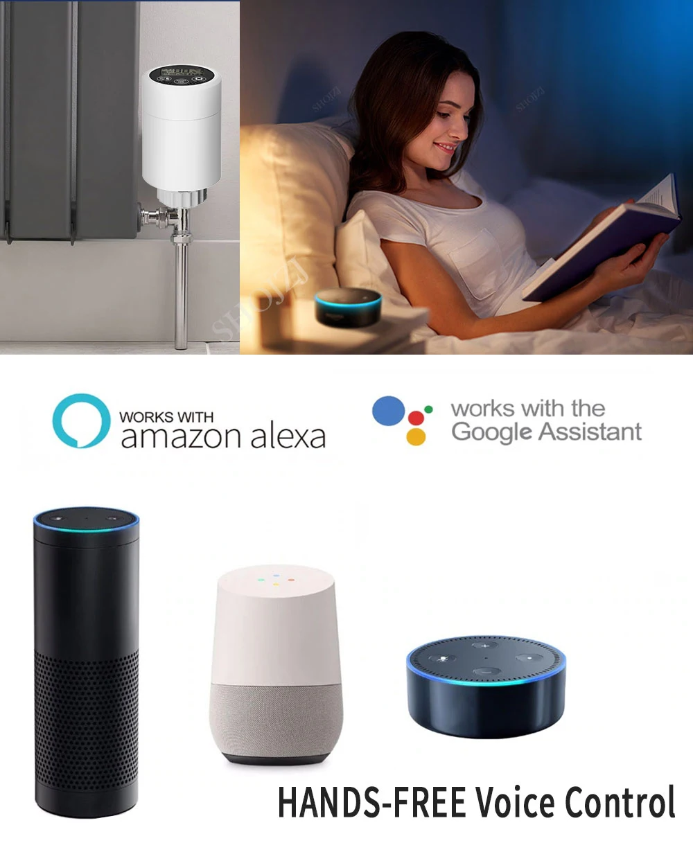 Intelligent ZigBee programmable Tuya heating room radiator temperature controller temperature control valve