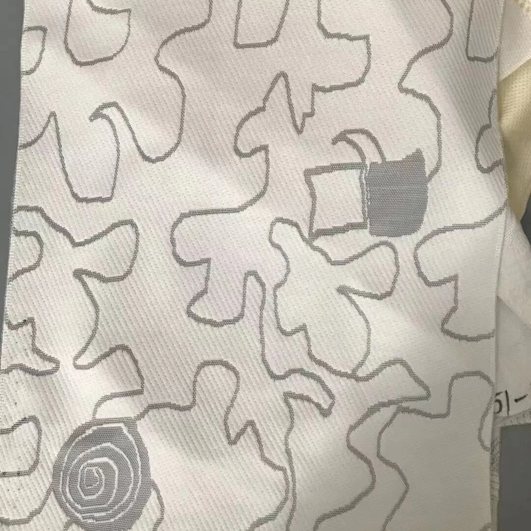 Cheap 100 polyester white  knitted ticking jacquard fabric for pillow and mattress covers