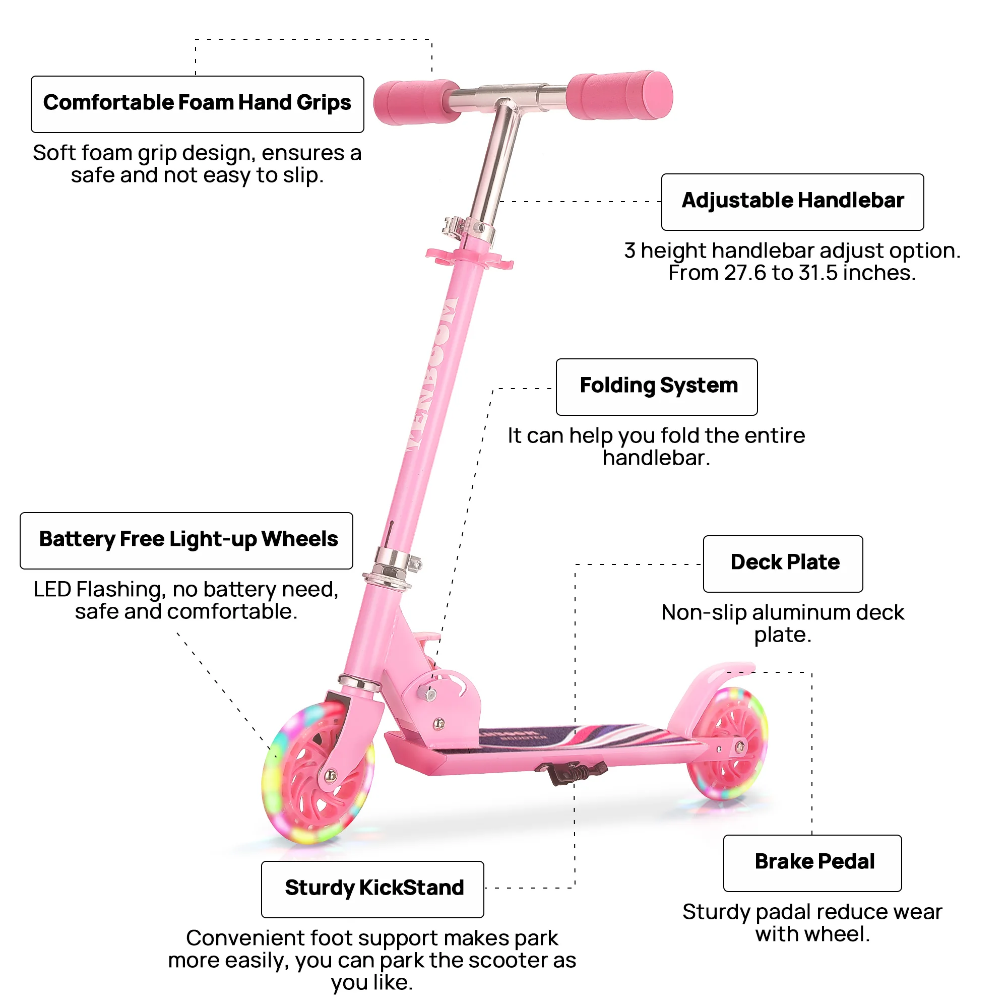 cheap price high quality multi-function children kick scooters foot scooters kids mini baby scooter with led light
