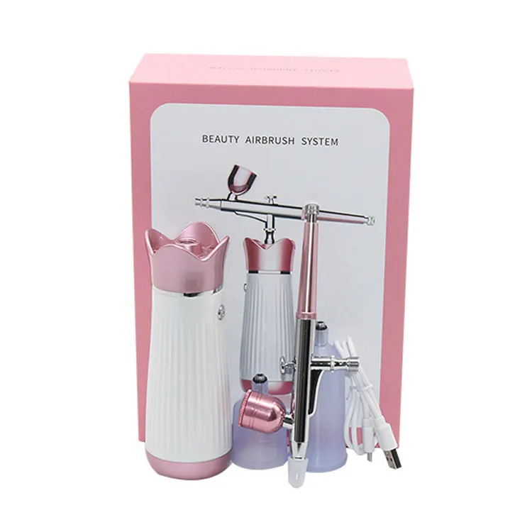 Handheld mini electric automatic cordless nail art gel painting machine hair color airbrush compressor