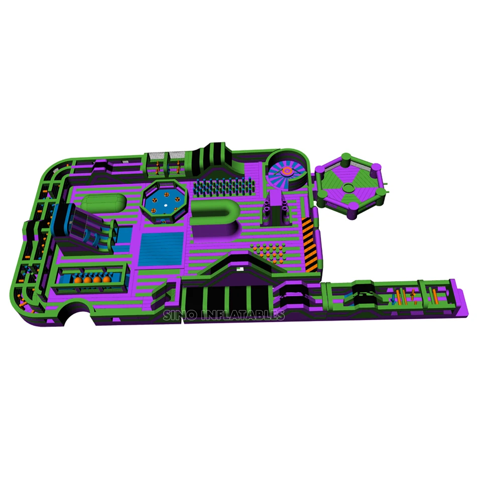 50x24m kids and adults fun giant inflatable theme park for indoor or outdoor events from China inflatable factory