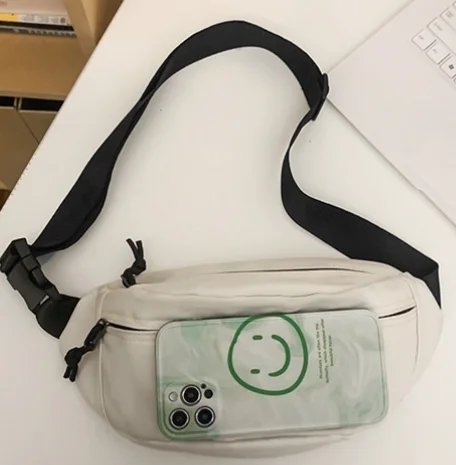 DICHOS Japanese-Style Diagonal Chest Bag Simple Functional Small Waist Mobile Phone Shoulder Strap Men Women Cool Cosmetic Case