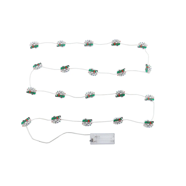 Snow Car Decorative Pendant Striped Wedding Garlands Wreaths LED Colorful Light String Waterproof Outdoor Christmas Tree Dress