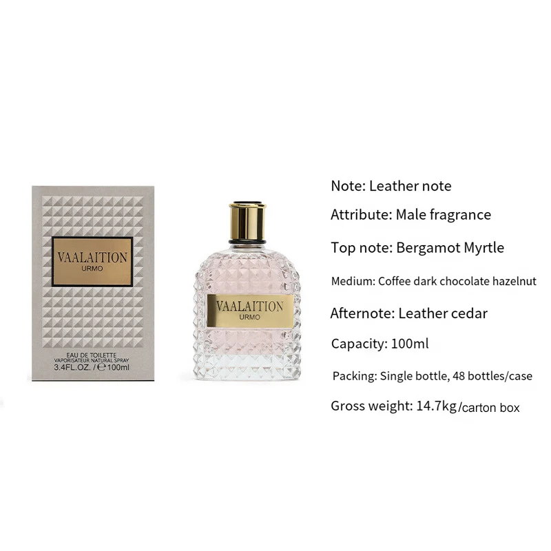 Male perfume Fresh UOMO ocean fragrance Eau De Parfum Floral Spray Men perfume for man 100ml