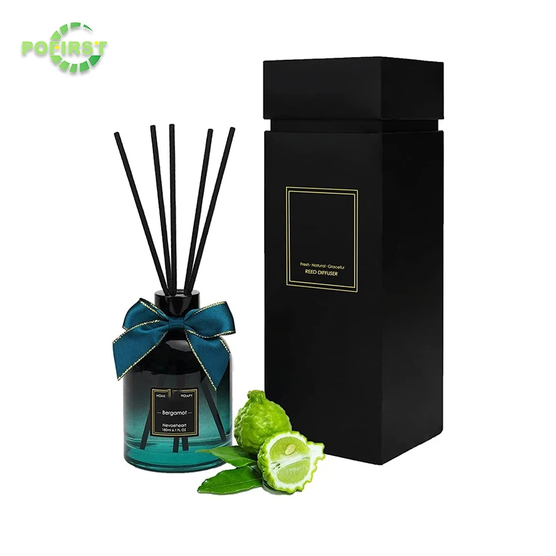 multi function incense expander wood reed diffuser jar luxury glass black