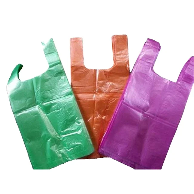 50 Micron Cheap HDPE Disposable T Shirt Plastic Bag on Roll