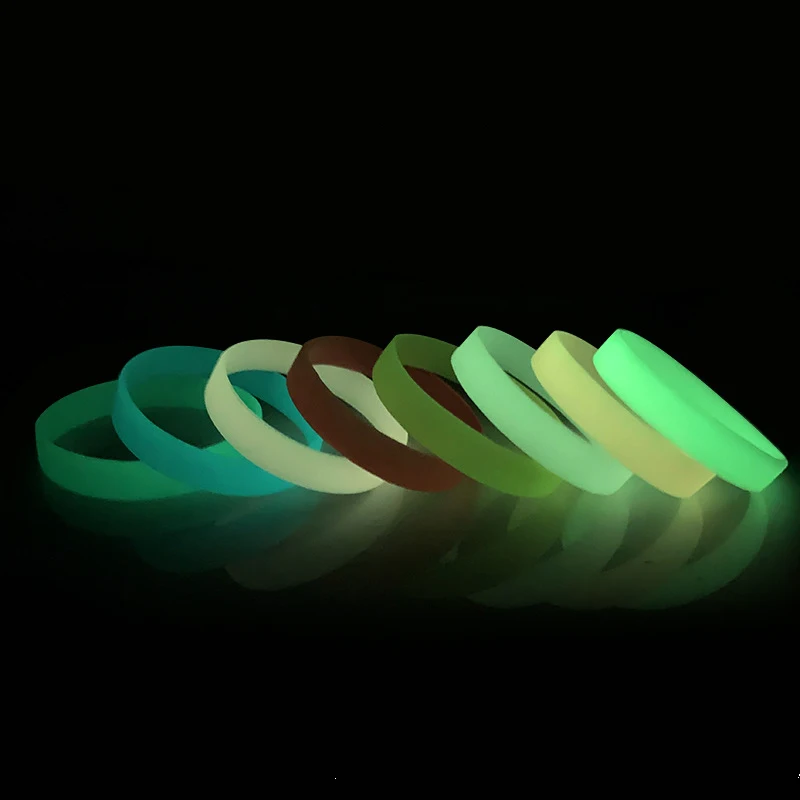 Custom Logo Sports Embossed Printing Silicone Wristband Custom Luminous Silicone Wristband