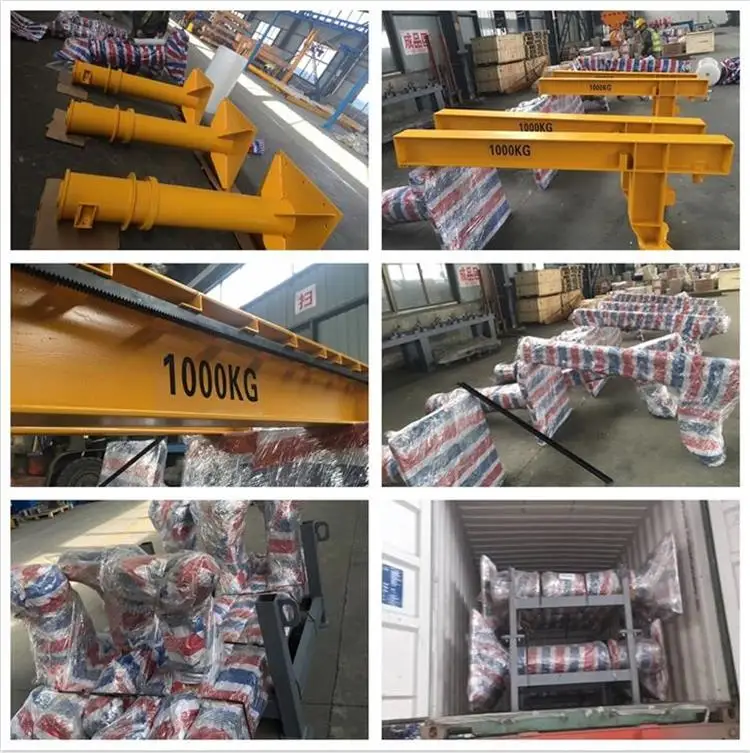 Lifting equipment electric wire rope hoist wall mounted jib crane for sale