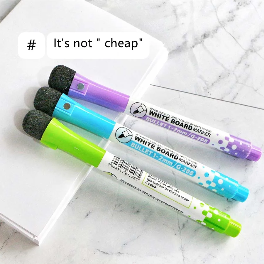 
Whiteboard Marker Pen White Black Green Gift Red Blue Customized Head Box Logo Packing Zealot 