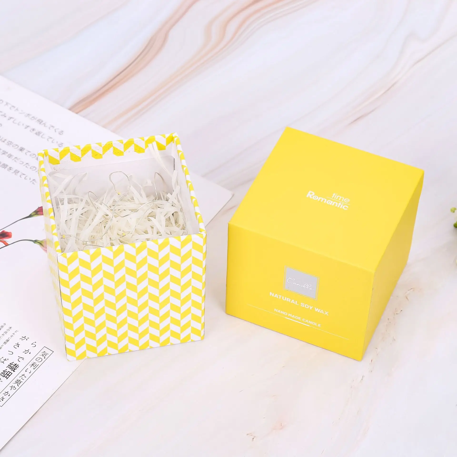 Customized Perfume Gift Box candle carton  heaven and earth cover incense candle packaging box