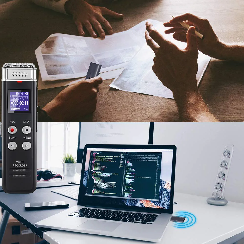 Пользовательский USB и Micro USB 2 в 1 цифровой аудио рекордер 8 Гб совместимый с Mac OTG металлический корпус маленький USB диктофон для записи