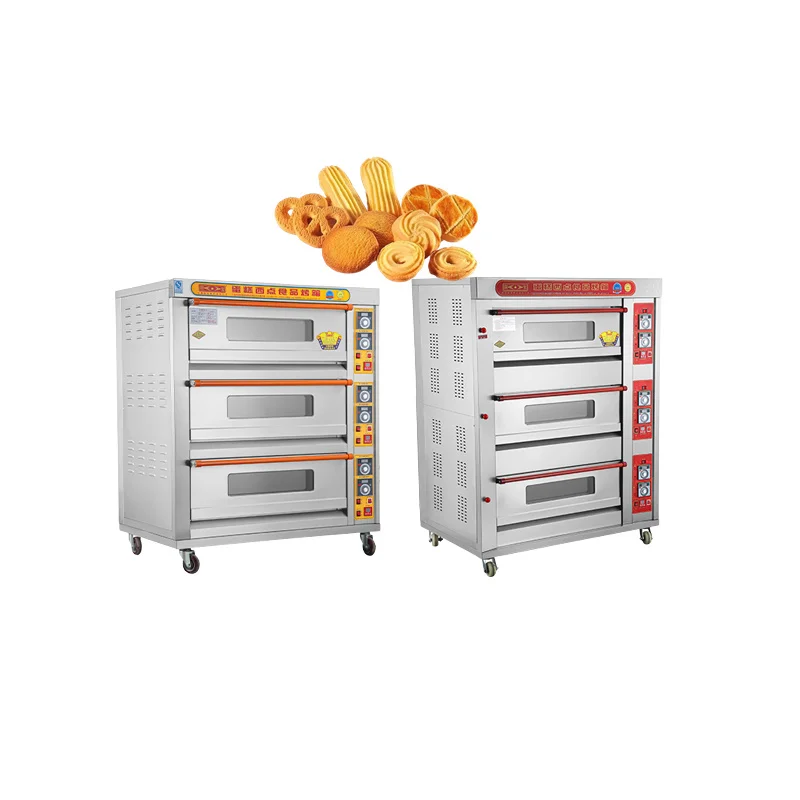 Chinese Factory Gas Combi Roosters Commercial Bread Baking Cake Oven Horno Panaderia