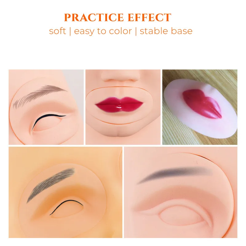 maquillaje permanente Practice Mannequin Head with Removable Lips and Eyes