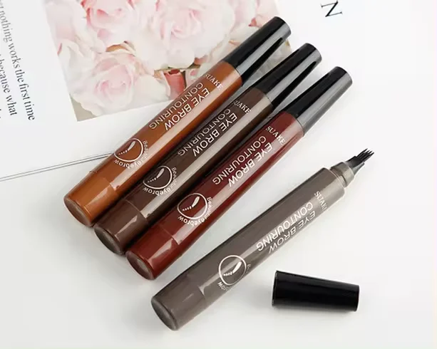High Pigment Vegan Smudgeproof Long Lasting Liquid Eyebrow Enhancers Private Label Custom Matte Eyebrow Tattoo Pen